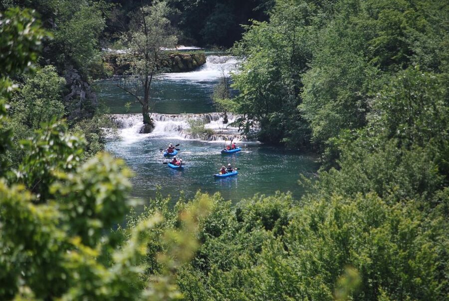 From Slunj: Mrežnica Canyon Kayaking Tour - Putting the two-person kayak to work