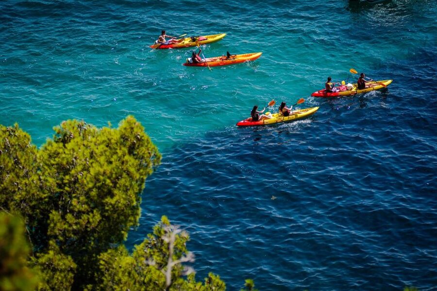 From Split: Sea Kayaking Tour - A sea-level view of Marjan Hill