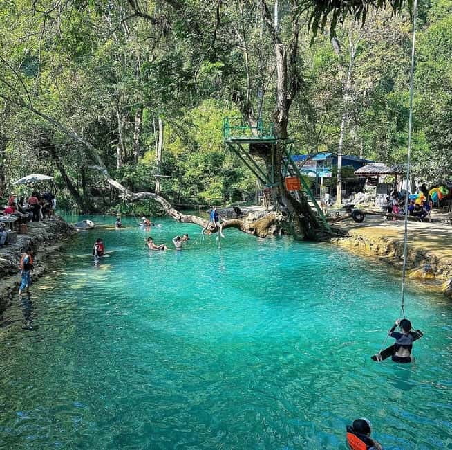 From Vientiane: Vang Vieng Tour with Cave Kayak & Zipline - Wat Kang and the quieter side of the day