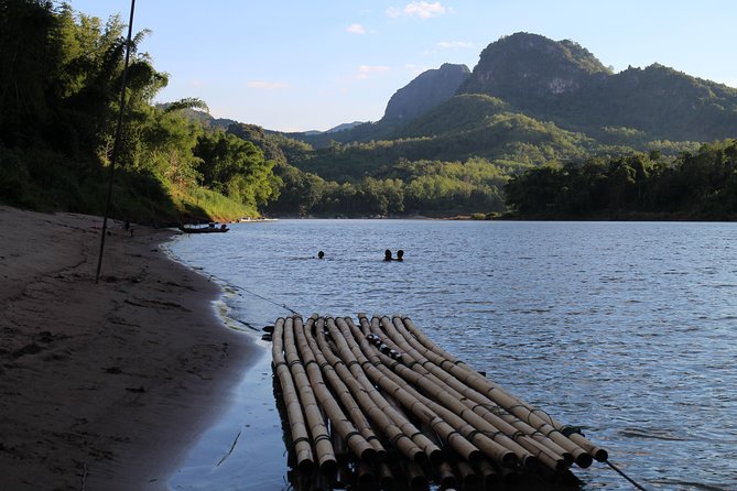 FULL DAY – Kuang Si Waterfall, Kayak on the Nam Ou / Mekong River, Pak Ou Caves - Paddling the Mekong to Manifa Elephant Camp