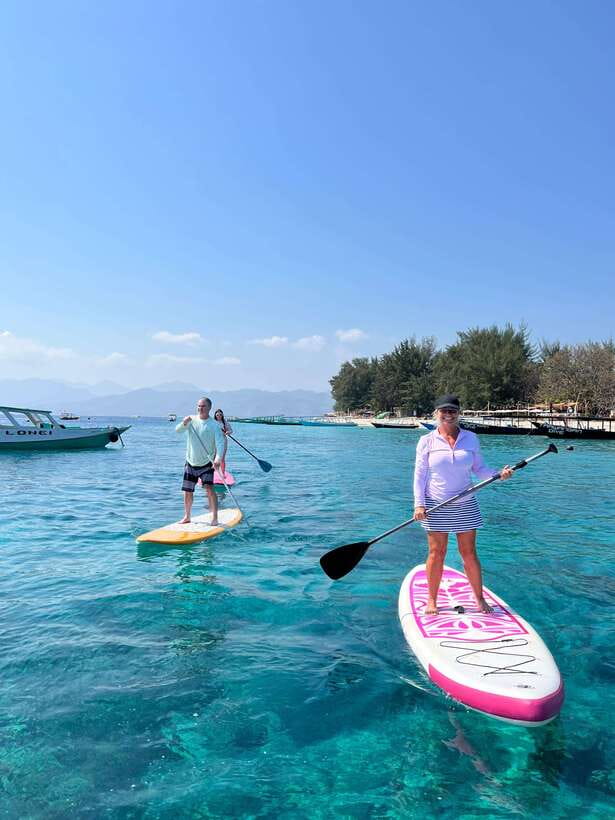 gili sunrise Stand-up paddle boarding or kayaking (droneshot - Who should book this Gili outing