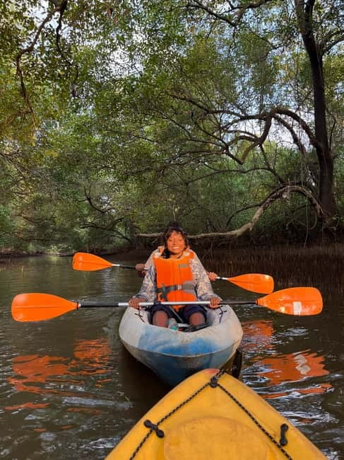 Goa: Backwater Kayaking Tour - Swimming in the Chapora River