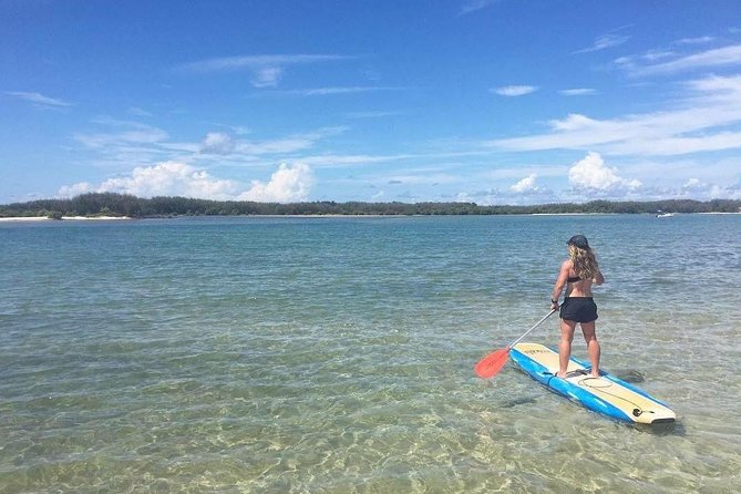 Golden Beach 1-Hour Stand-Up Paddleboard Hire on the Sunshine Coast - Reaching Bribie Island and its sandbars