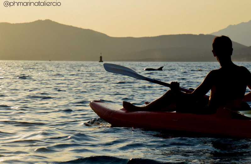 Golfo Aranci: Sunset Dolphin Kayak Tour with Aperitif - The opening kayak lesson