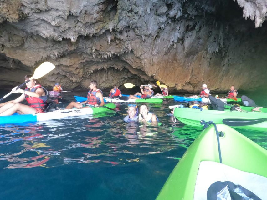 Granadella: Caló, Cova Llop Marí, and Ambolo Kayak Trip - Guides, equipment, and the level of organization
