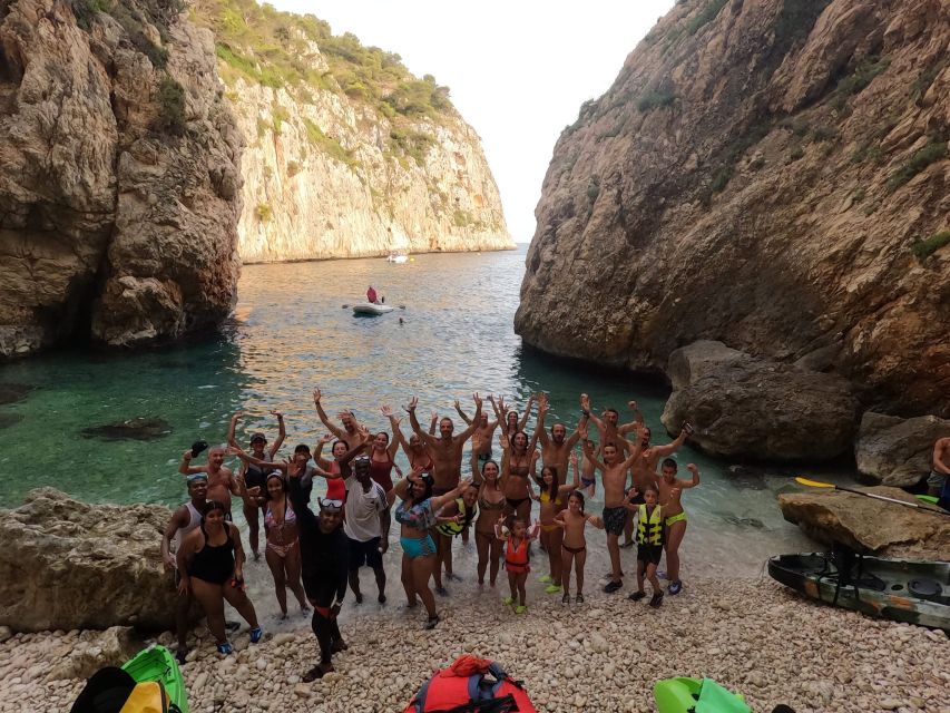 Granadella: Caló, Cova Llop Marí, and Ambolo Kayak Trip - Meeting at Granadella Beach and getting ready