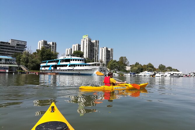 Great War Island Kayak Adventure - Paddling toward Lido Beach