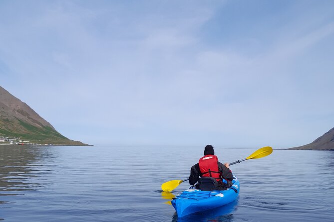 Guided kayak tour in Siglufjörður / Siglufjordur. - Learning the basics before leaving shore
