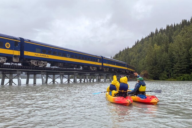 Guided Kayak Tour on Trail Lake - The train trestles and the best photo moment