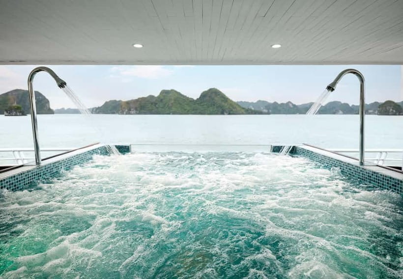 Ha Long Bay- Luxury Day Cruise, Lunch& Kayaking&Sunset party - Jacuzzi time and the sunset party