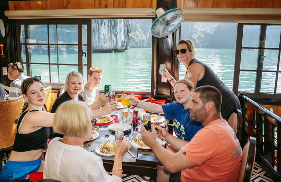 Halong Bay: Day Cruise with Caves, Kayaking & Sunset Party - Luon Cave by kayak or bamboo boat