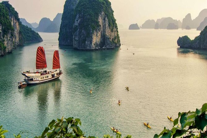 Halong Bay Full Day with Kayaking, Hiking viewpoint, Cave - Deluxe To Luxury - Titop Island: beach time and 420 steps