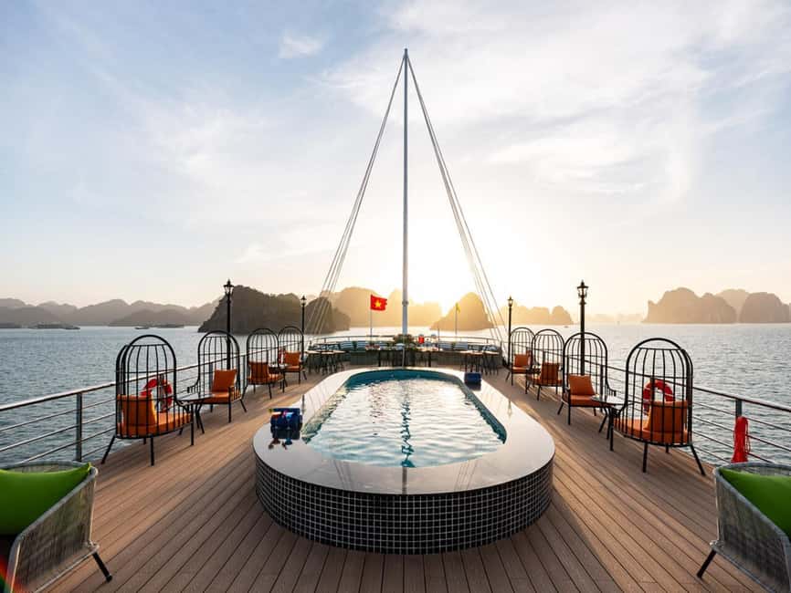 Halong Bay: Luxury Day Cruise w/ Pool, Kayak, Free Transfer - Key points to know