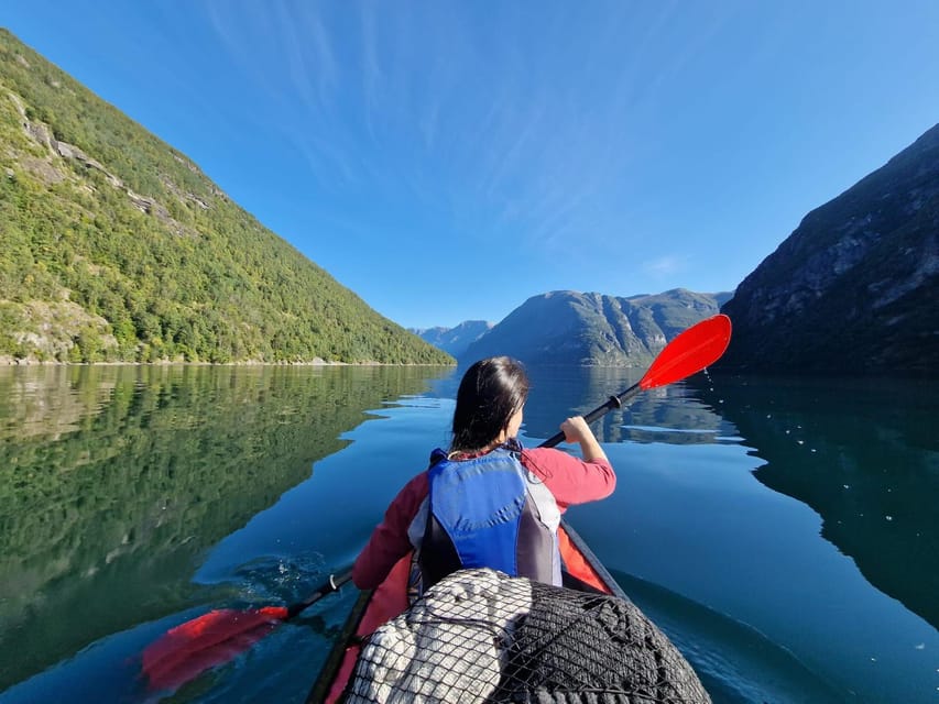 Hellesylt: Beginner-Friendly Fjord Kayaking Experience - A relaxed pace, not a race across the fjord