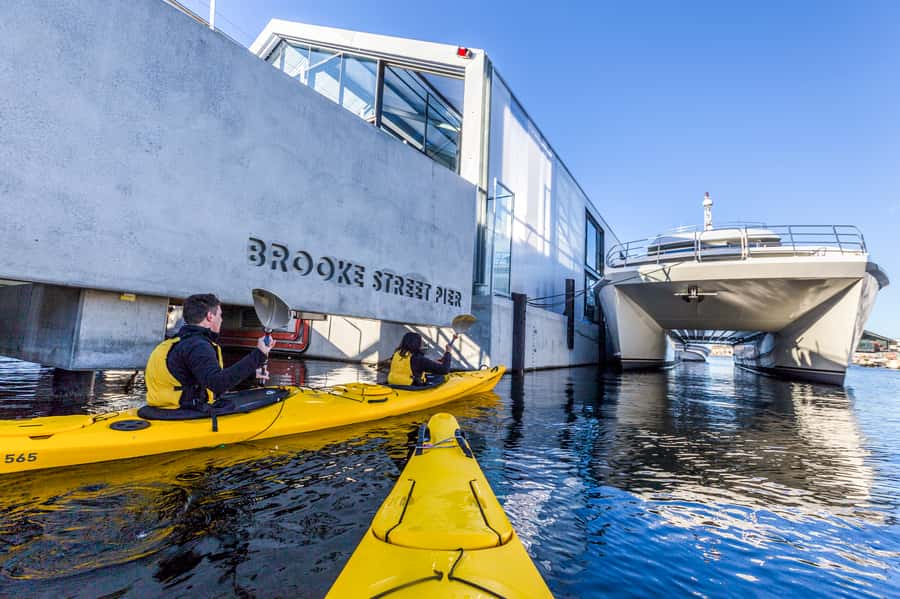 Hobart City 2.5-Hour Kayak Tour - Fish and chips while floating in Hobart Harbour