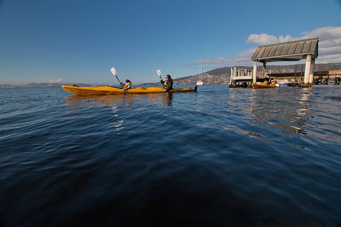 Hobart Kayak Tour - Paddling past Battery Point and Hobart’s harbor
