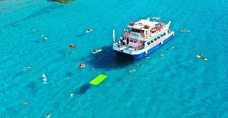 Ibiza: Beach Hopping Cruise w/ Paddleboard, Food, & Drinks - Cala Comte and the best beach views