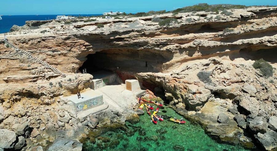 Ibiza: Kayak & Snorkel in Sea Caves and Crystal Waters - Snorkeling and the second coastal stop