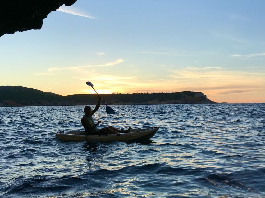 Ibiza: Sea Kayaking at Sunset and Sea Caves Tour - The first 45 minutes: caves, cliffs, and clear water