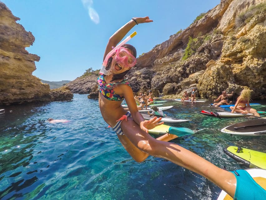 Ibiza: Stand-Up Paddle Boarding Trip to Secret Caves - The first lesson: getting comfortable on the board