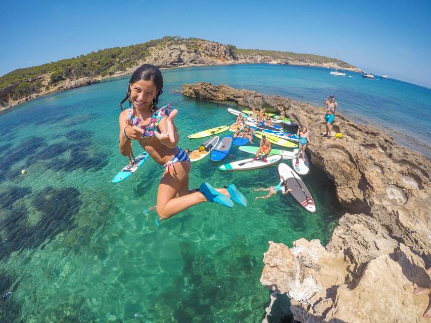 Ibiza: Stand-Up Paddle Boarding Trip to Secret Caves - From SUP Ibiza to the beach at 9:00 or 10:00
