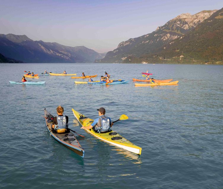 Interlaken: Kayak Tour of the Turquoise Lake Brienz - Quiet beaches and the chance to swim