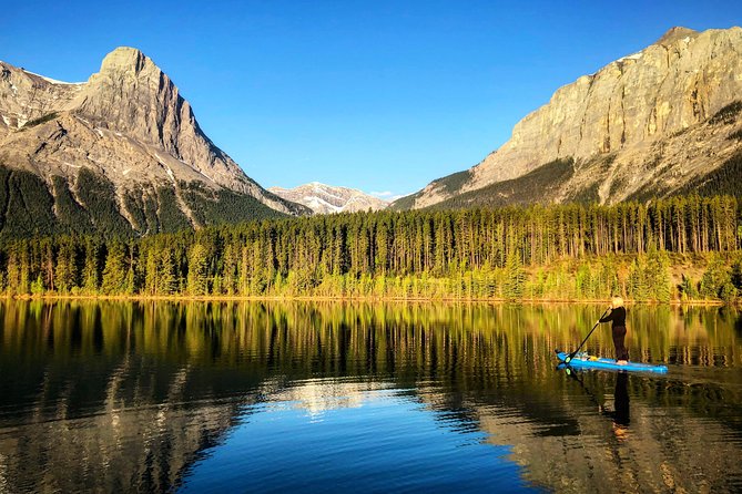 Intro to Stand Up Paddleboarding, Banff National Park - The Banff views from Johnson Lake