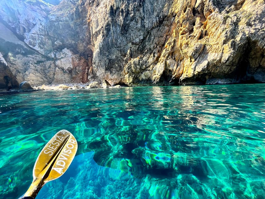 Jávea: Cala Portixol Kayak Tour with Snorkel & Cliff Jumping - Key points at a glance