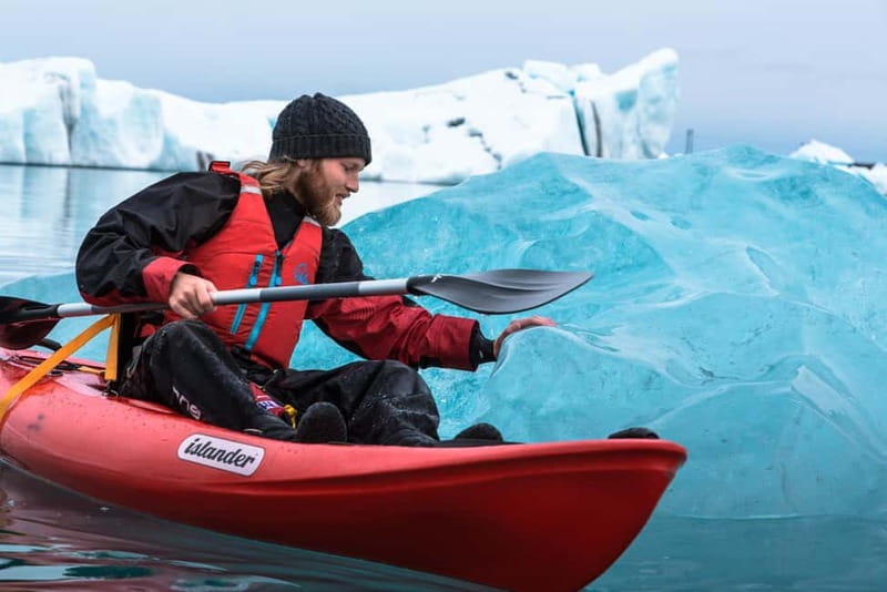 Jökulsárlón Glacier Lagoon Kayaking Tour - Meeting IceGuide by the lagoon