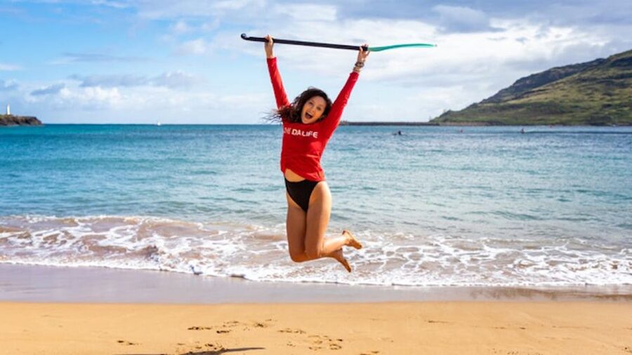 Kauai: Outrigger Canoe Surfing - The safety briefing and first paddle