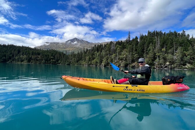 Kayak and Hike to Deep Blue, Glacially Carved Grant Lake, Alaska - A full day built around two kinds of Alaska