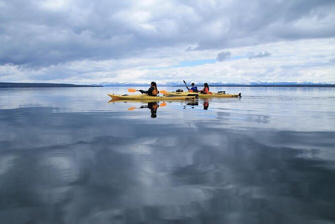 Kayak Day Paddle on Yellowstone Lake - A picnic break on a secluded beach