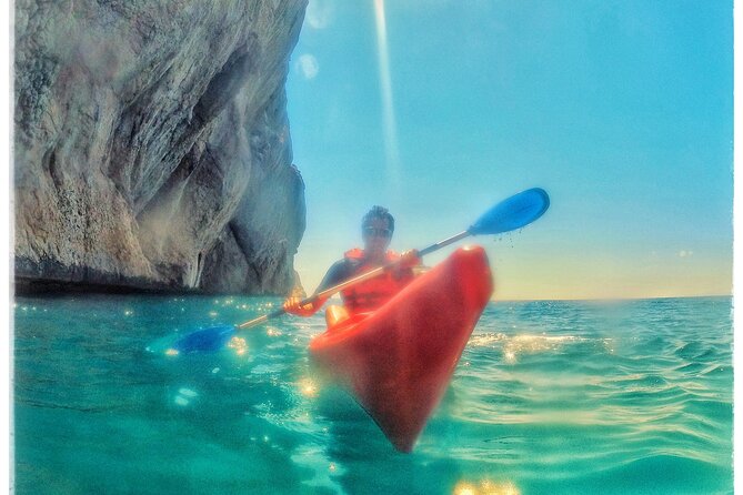 Kayak excursion to Cova dels Coloms from Platja Mascarat - The swim back to the sea