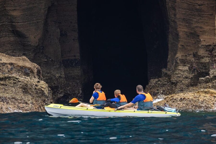 Kayak Guided Tour: Vila Franca do Campo Islet - Swimming and snorkeling outside the islet