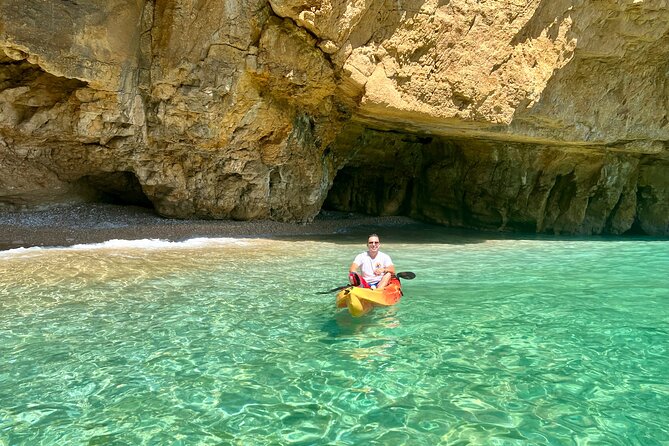 Kayak Javea Guided Cala Granadella, llop marí cave, cala en caló - Key things to know before you book