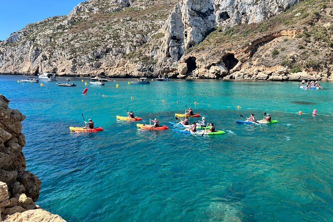 Kayak Javea Guided Cala Granadella, llop marí cave, cala en caló - Cala en Caló and its turquoise tunnels
