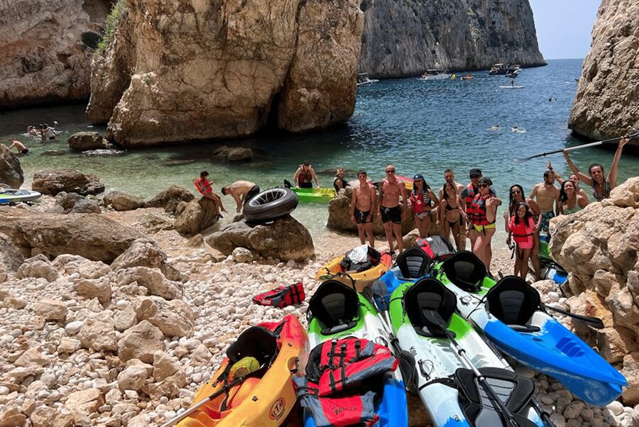 kayak route in granadella javea cave llop marí,cala en caló - Three hours, $53, and what the price buys