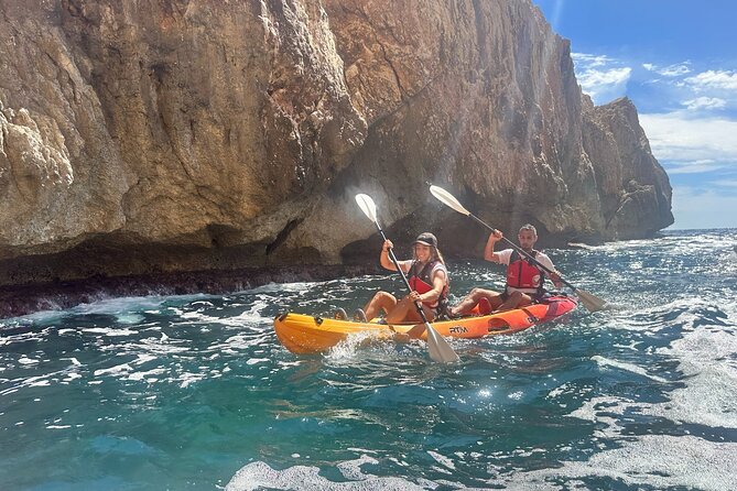 Kayak route through Cala Granadella - A quiet break at Cala En Caló