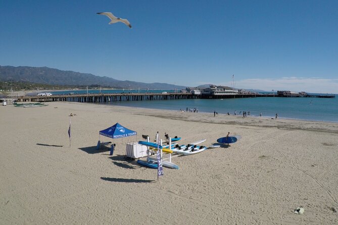 Kayak Tour of Santa Barbara with Experienced Guide - West Beach and the view toward the Santa Ynez Mountains