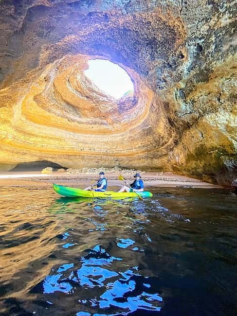 Kayak Tour Unexplored Caves + Benagil Cave - Entering Benagil Cave by kayak