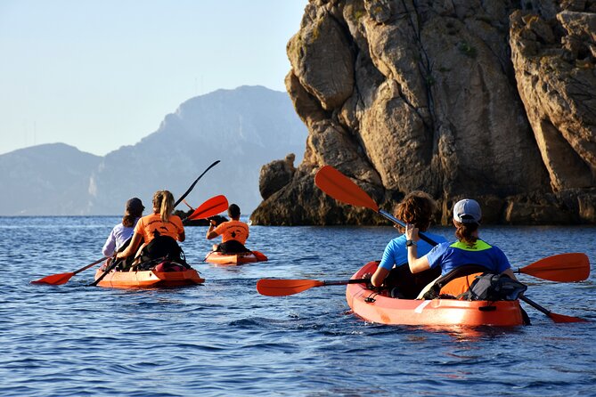 Kayak tour with aperitif and dolphins - Paddling along Cala Moresca
