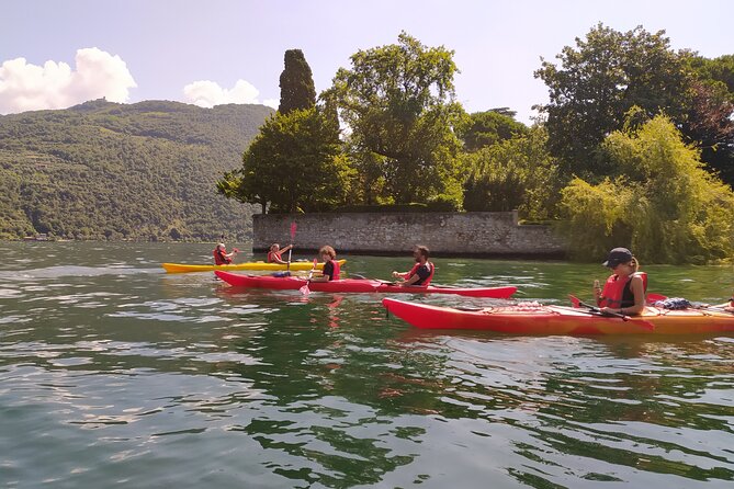 Kayak Trip to Monte Isola, on Iseo lake - Paddling north for the Alpine view