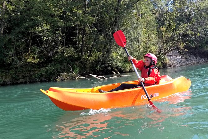 Kayaking in Bled - The optional cliff jump about three quarters through