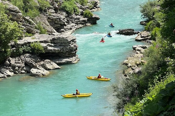Kayaking in Vjosa River,Albania Kayak Permet,Gjirokaster (ARG) - How intense are the rapids?