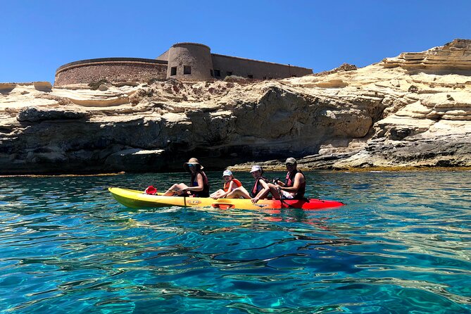 Kayaking tour through volcanoes of Cabo de Gata Natural Park - The snorkeling stop and posidonia meadows