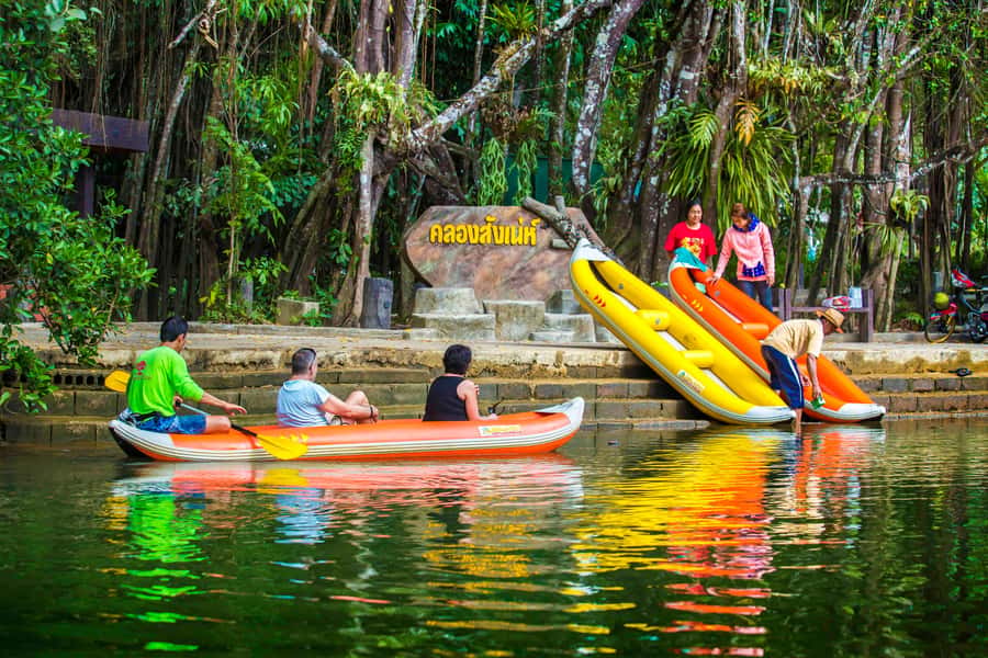Khao Lak's Little Amazon: Canoe, Trek & Waterfall Day Trip - Tam Nang Waterfall gives the day its swim break