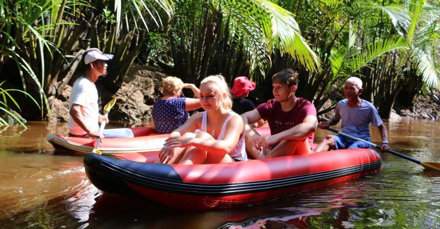 Khao Lak: Sri Phang Nga Canoe and Tam Nang Waterfall Tour - Lunch, fruit, and a hot spring stop