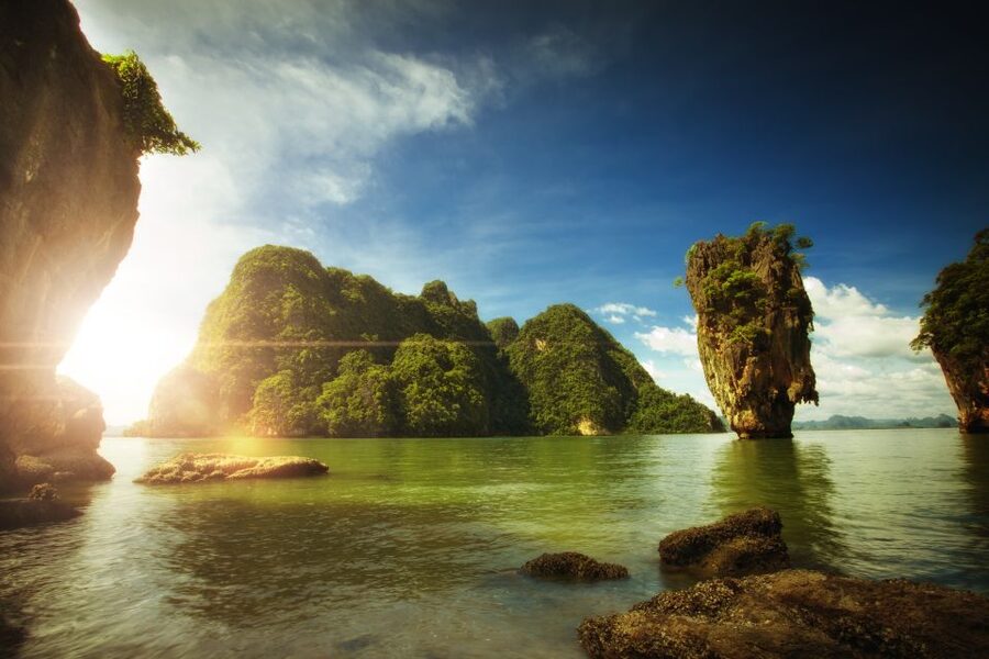 Khao Lak: Twilight Sea Canoe and Glowing Plankton Tour - Canoeing through limestone caves