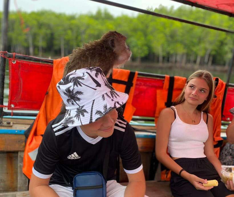 Ko Lanta: Mangrove Forest Kayak & Wildlife Adventure - The macaque stop is the most memorable part
