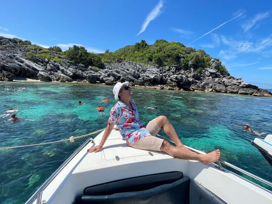 Koh Samui: Angthong Marine Park Speedboat Tour with Kayaking - Koh Mae Ko and the view over Emerald Lake